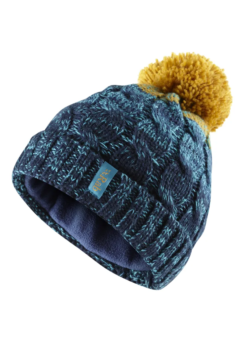 Rab Braid Womens Beanie in Ink/Seaglass/Dijon