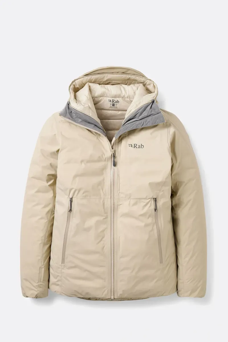 Rab Women's Microlight Shield Waterproof Down Jacket in Dark Pebble