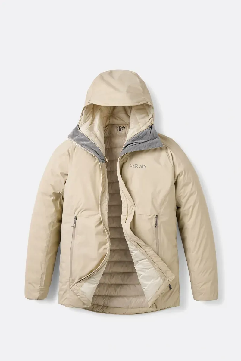 Rab Women's Microlight Shield Waterproof Down Jacket in Dark Pebble-2