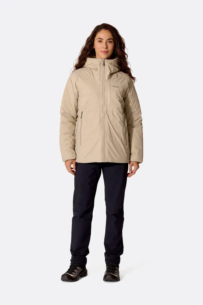 Rab Women's Microlight Shield Waterproof Down Jacket in Dark Pebble-3