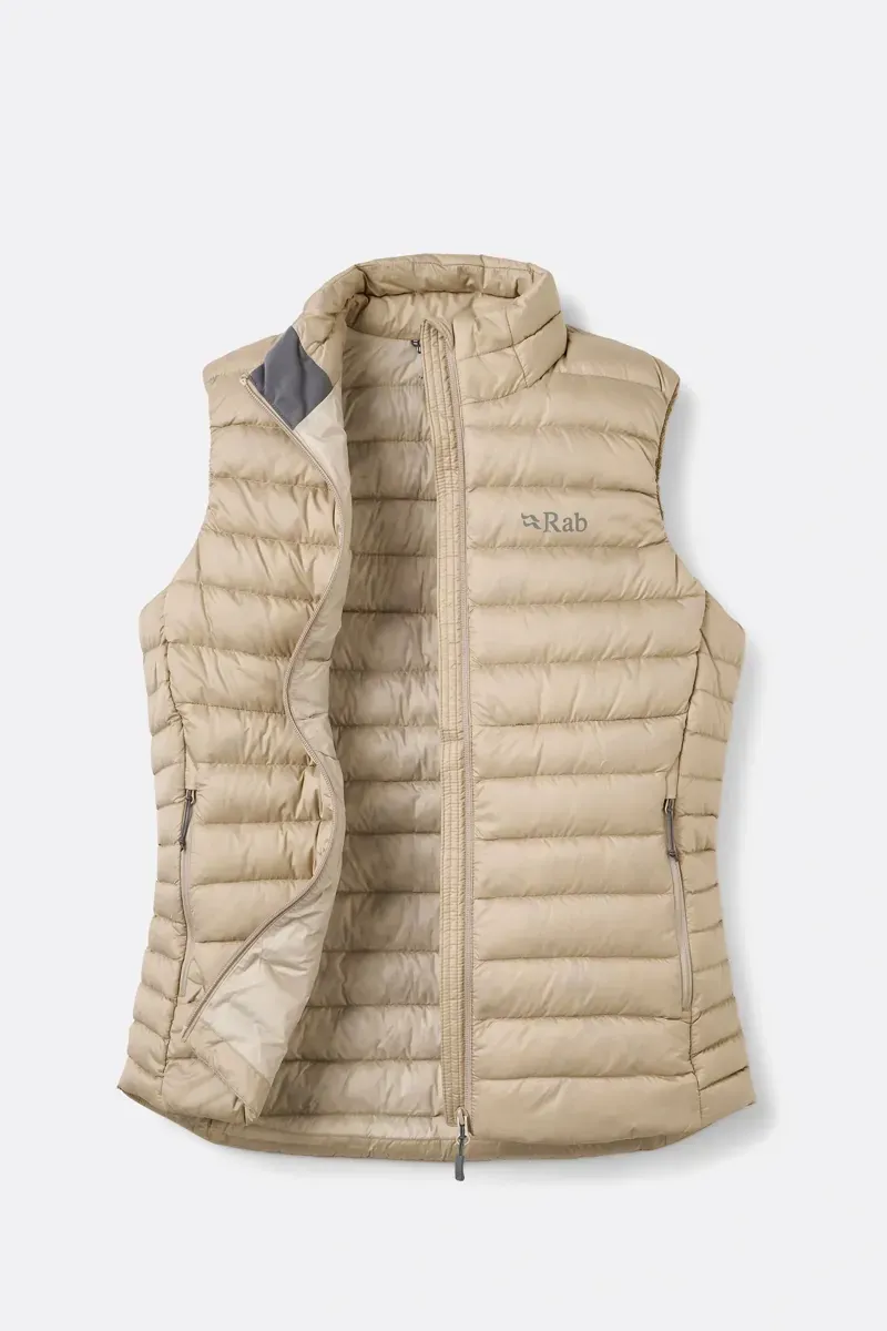 Rab Women's Microlight Down Vest in Dark Pebble-1