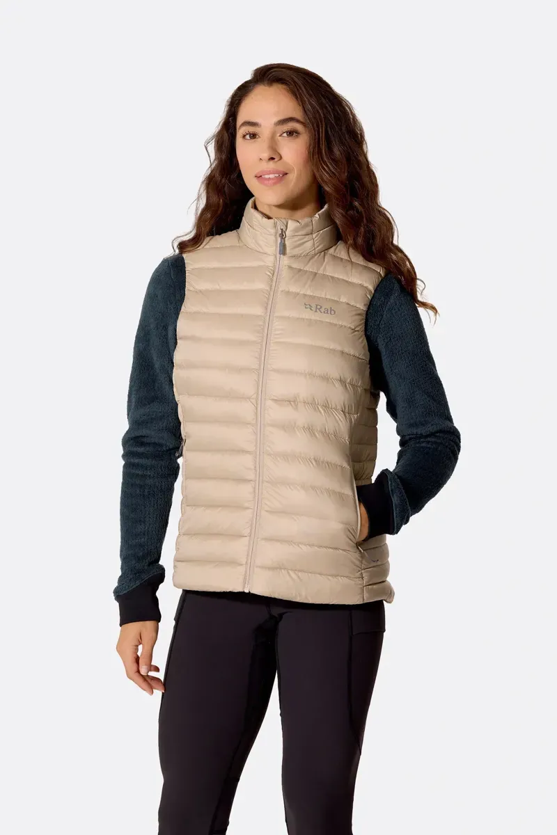 Rab Women's Microlight Down Vest in Dark Pebble-3