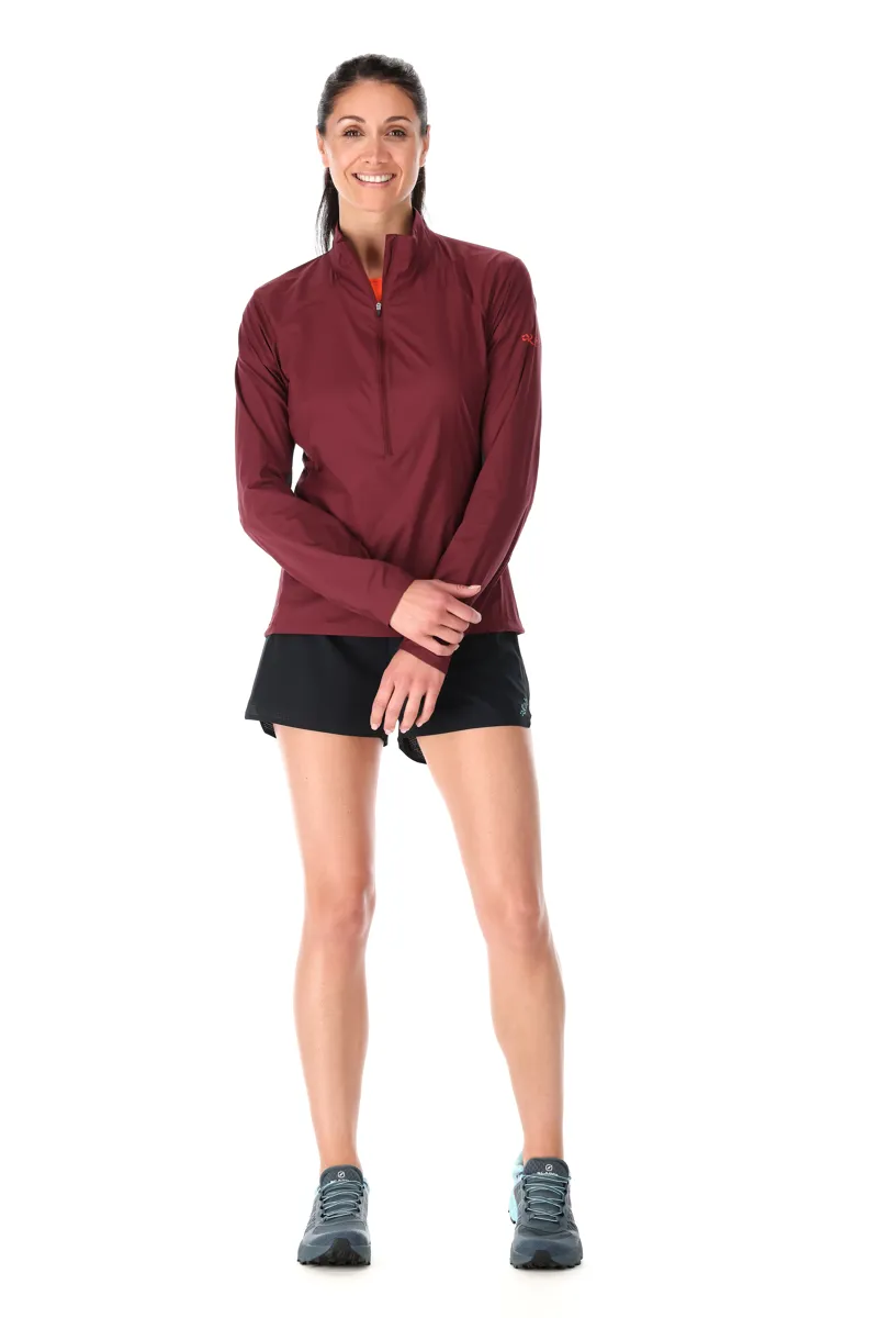 Rab Women's Windveil Pull-On Jacket in Deep Heather/Graphene-4