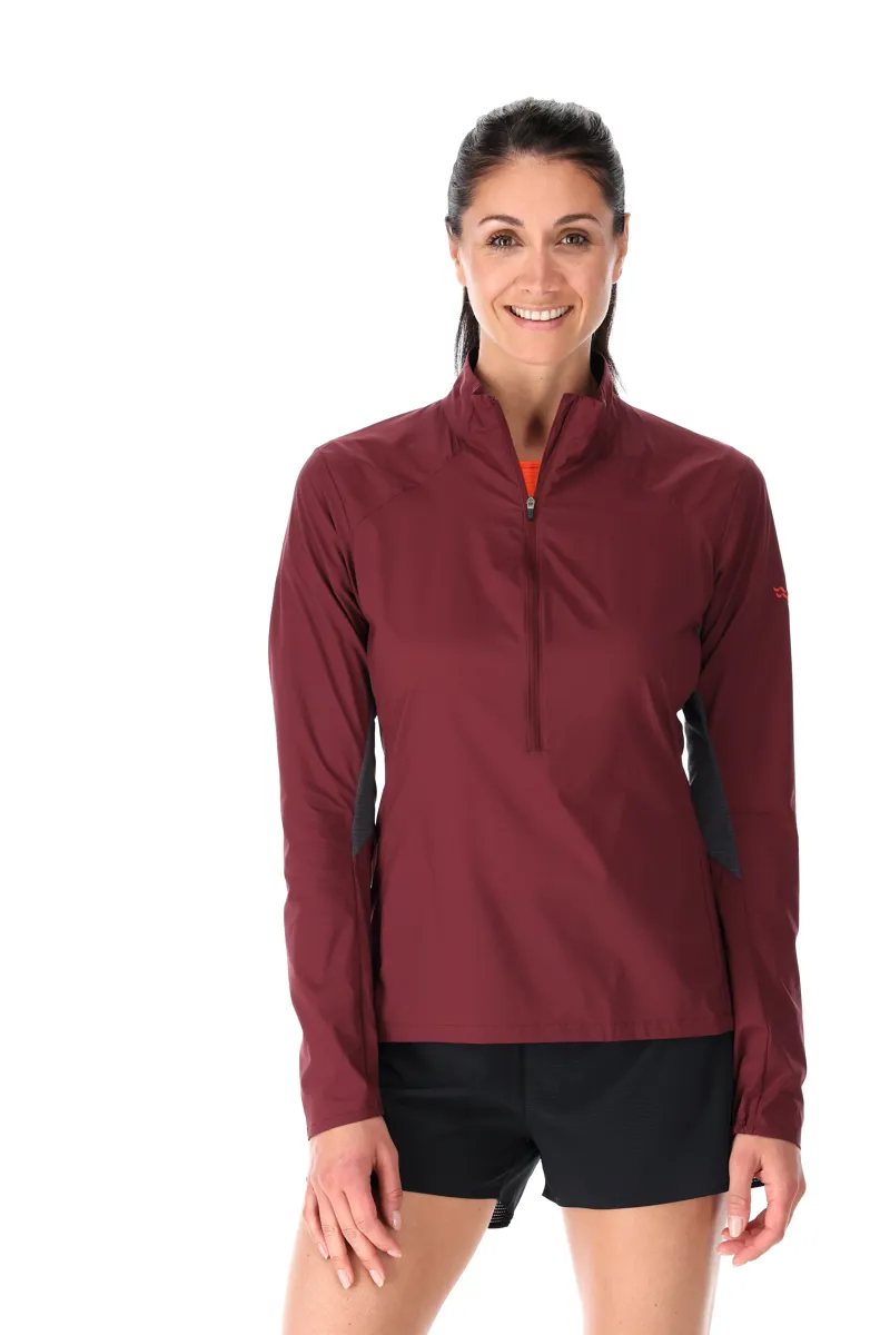 Rab Women's Windveil Pull-On Jacket in Deep Heather/Graphene-5